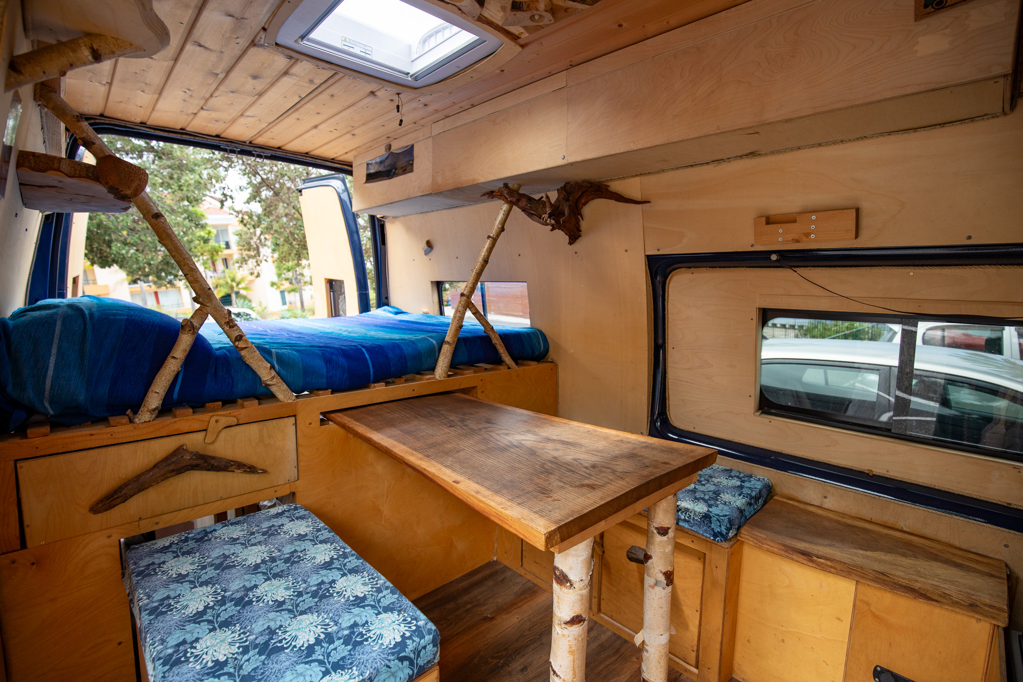 Kitchen sink and worktop inside the FortunaVanTours campervan Madeira