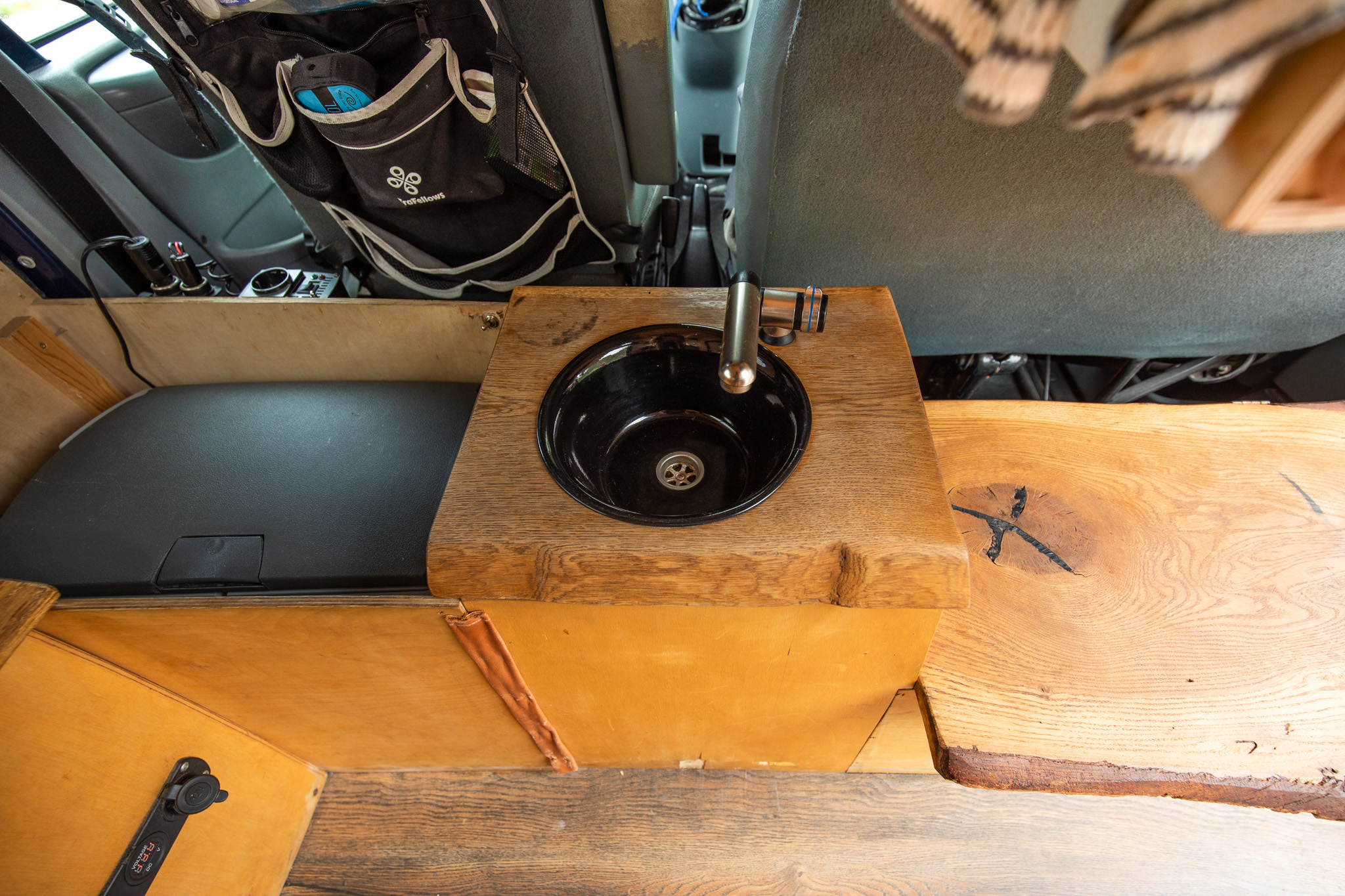 View from the bed inside the campervan – self-guided van tour Madeira